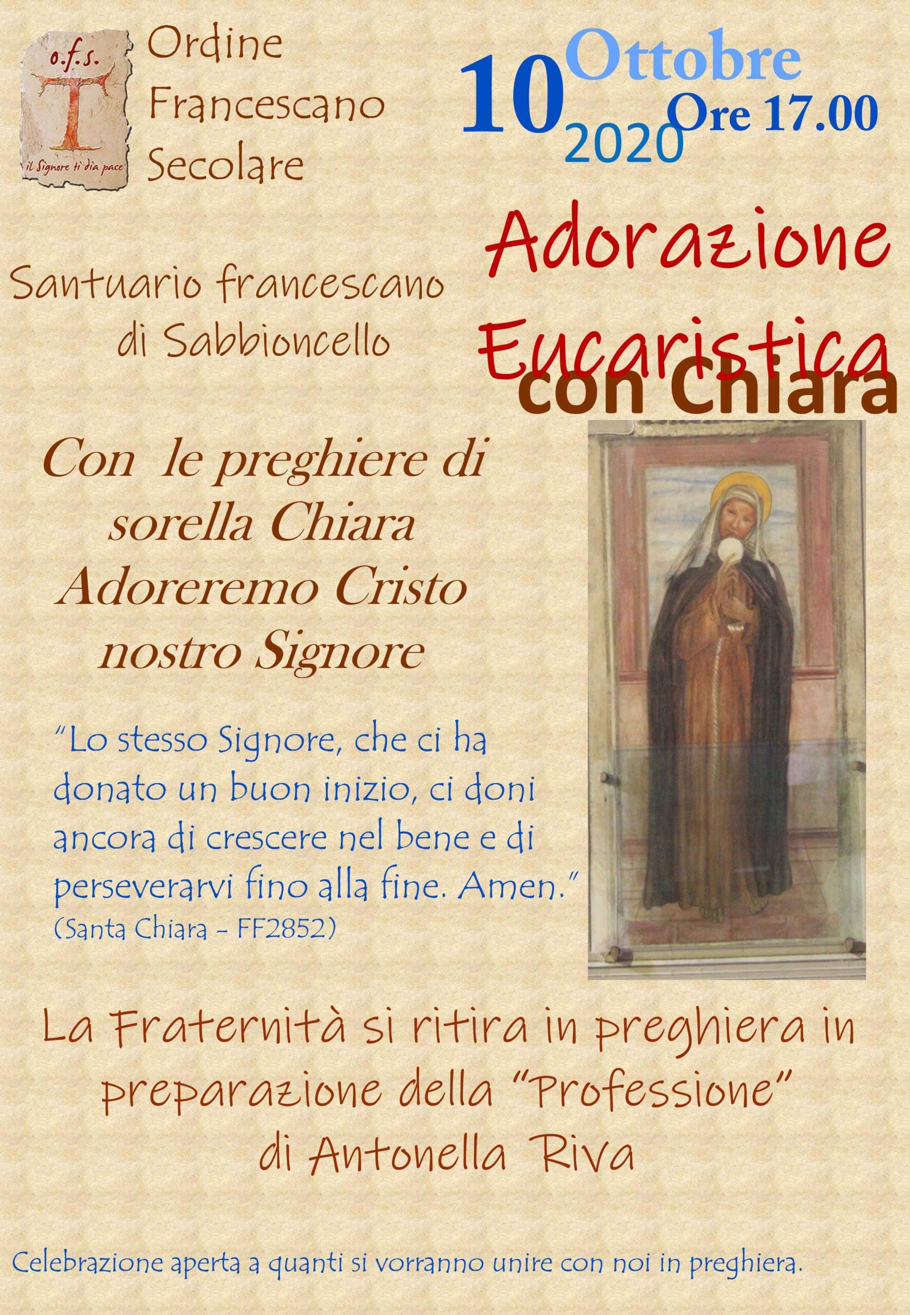 Adorazione Eucaristica Con Chiara D’Assisi