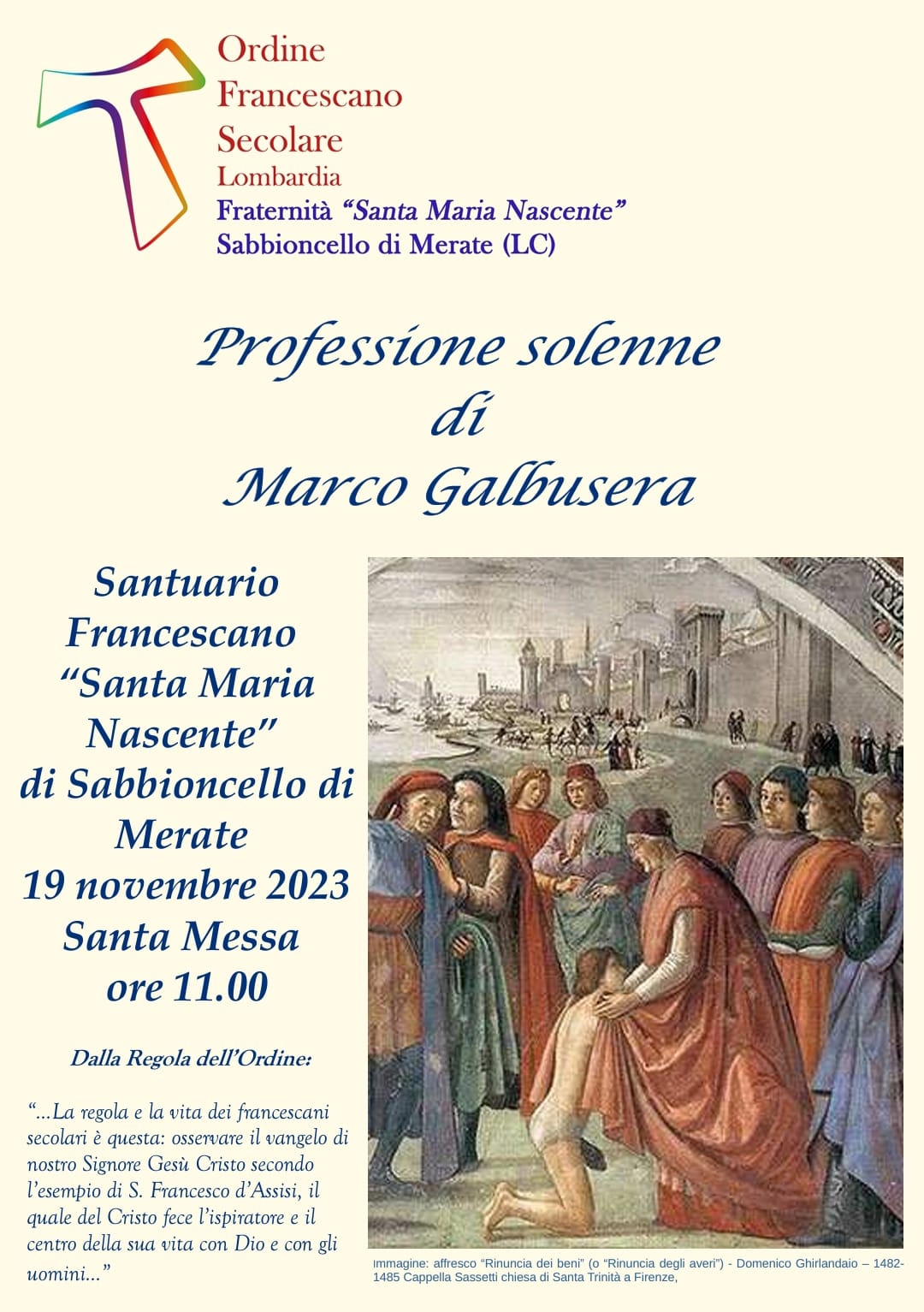 Professione Solenne Di Marco Galbusera 19 Novembre 2023